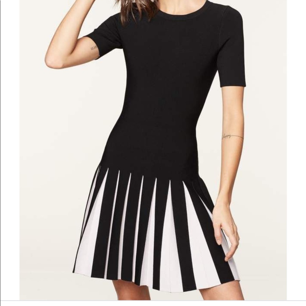 Milly dress with pleated bottom